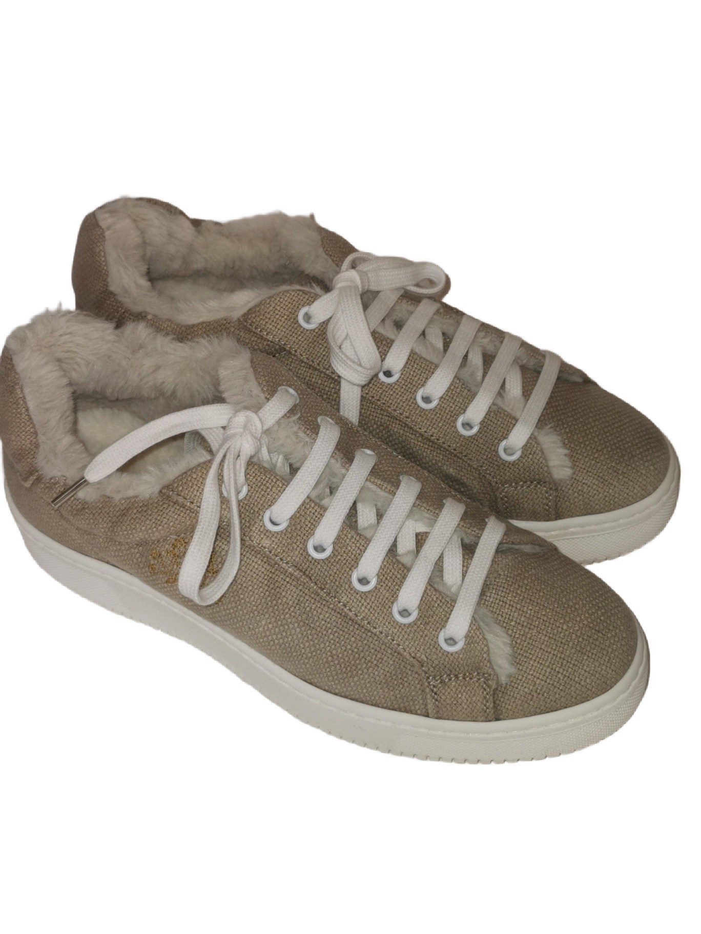 Hemp canapa grigio con ecopelliccia